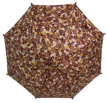 クロム鋼 シャフトの美しいピンクの花柄の子供は傘を密集させる