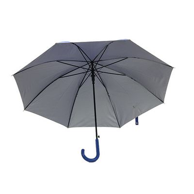 注文色のJのハンドルが付いている紫外線コーティングの繭紬の生地の傘