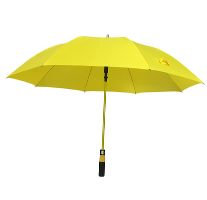 黄色い色のガラス繊維 シャフトの繭紬の人のための大きいサイズのゴルフ傘