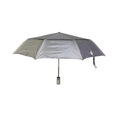 防風の紫外線保護繭紬の大人のための自動3本の折目の傘