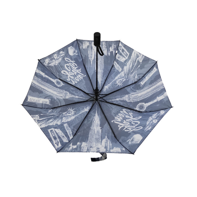 21inch繭紬190T 3の折る傘OEMを印刷するデジタル