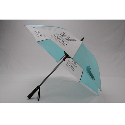 ファンが付いている繭紬の生地8mmの金属シャフトのまっすぐな傘
