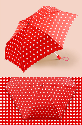 女性のための21inchx8K繭紬190T日曜日の保護傘を印刷するポルカ ドット