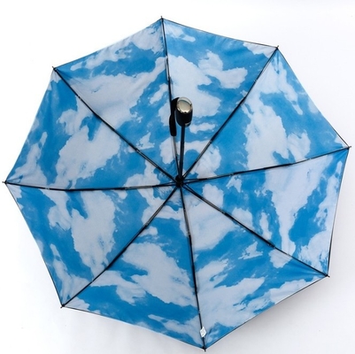 95cmの190T繭紬の生地の自動開いた近い折り畳み式の傘
