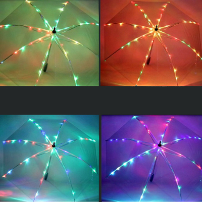 TUV手持ち型の明確なPOE LEDの抜け目がなく軽い傘