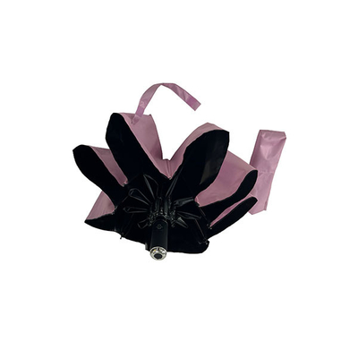 UPF 30の紫外線コーティングを黒くすることの自動開いた近い3折る傘