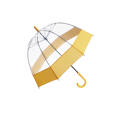 透明なドームの形注文のロゴの印刷物が付いている自動ポリ塩化ビニール アポロの傘